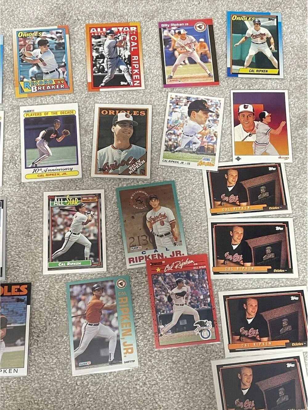 (CAL RIPKEN JR & Billy  Vintage LOT Of Cards